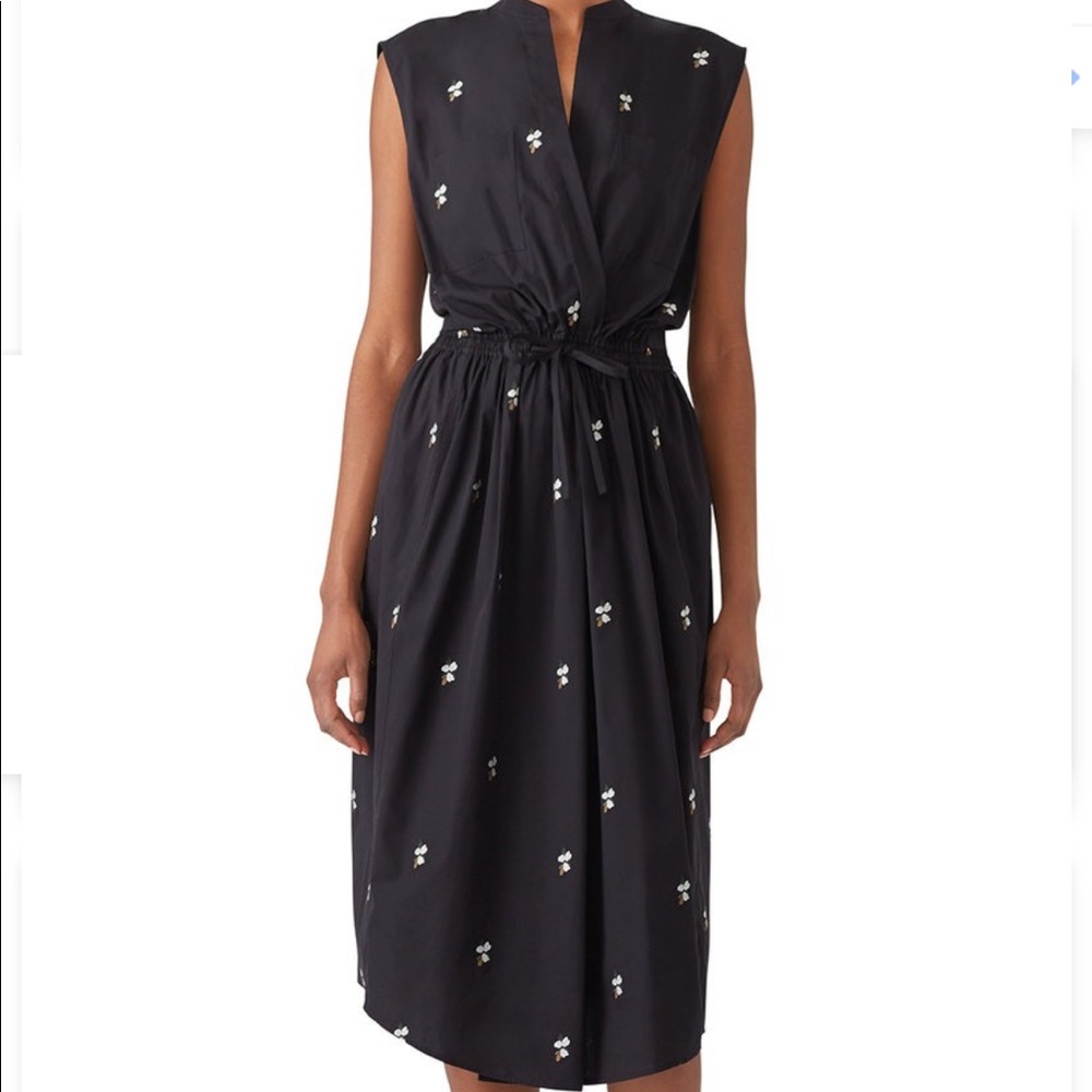NWT VINCE Floral Embroidered Dress
